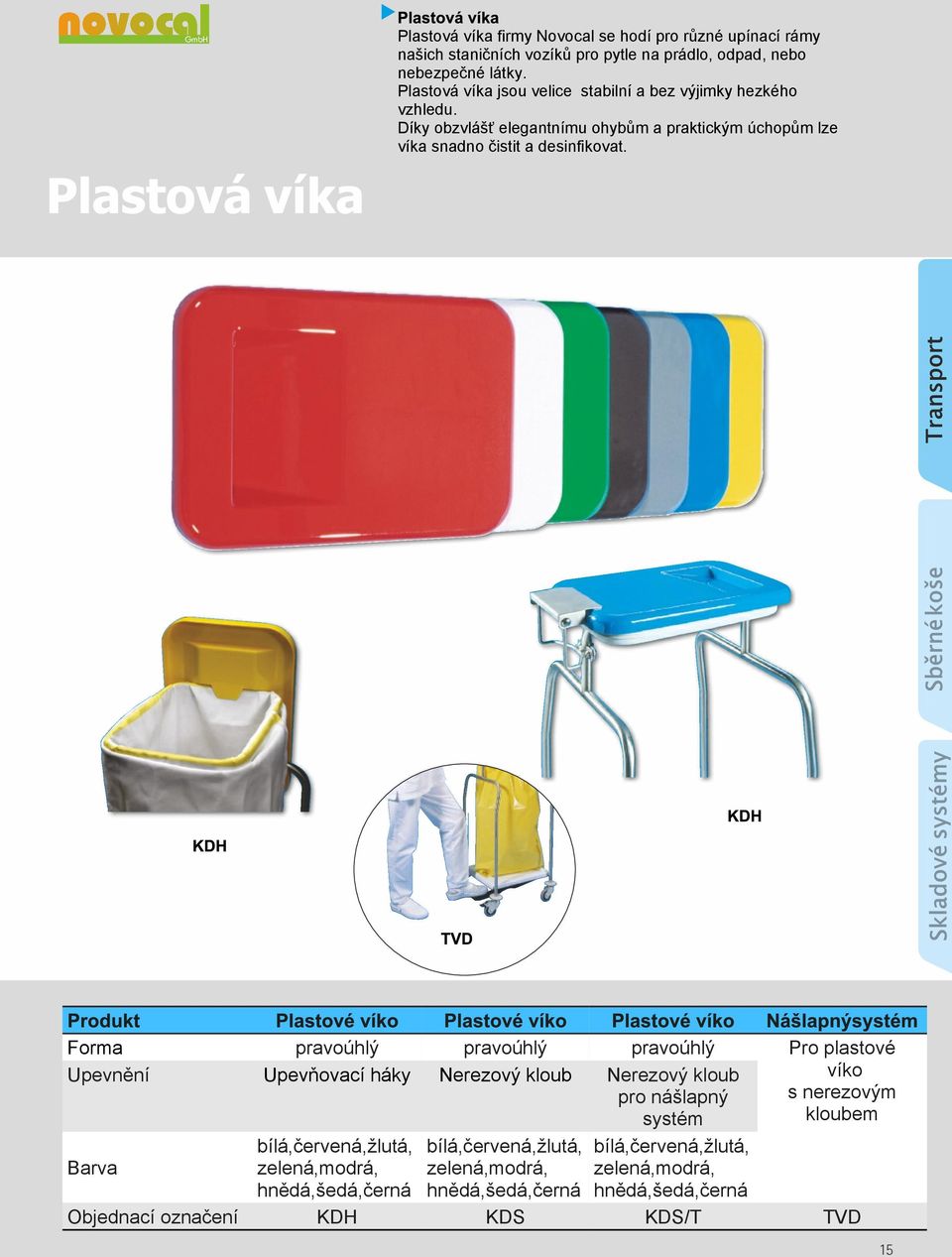 Forma pravoúhlý pravoúhlý pravoúhlý Pro plastové Upevnìní Upevòovací háky Nerezový kloub Nerezový kloub víko pro nálapný s nerezovým systém kloubem Barva