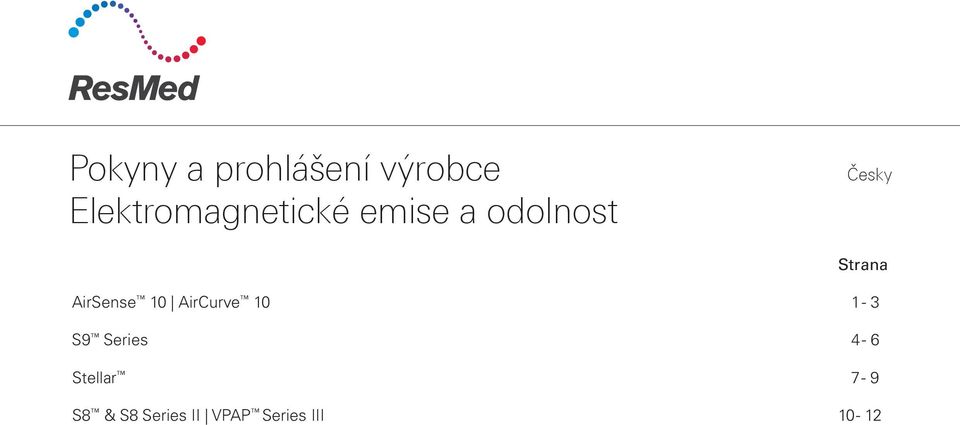 Strana AirSense 10 AirCurve 10 1-3 S9