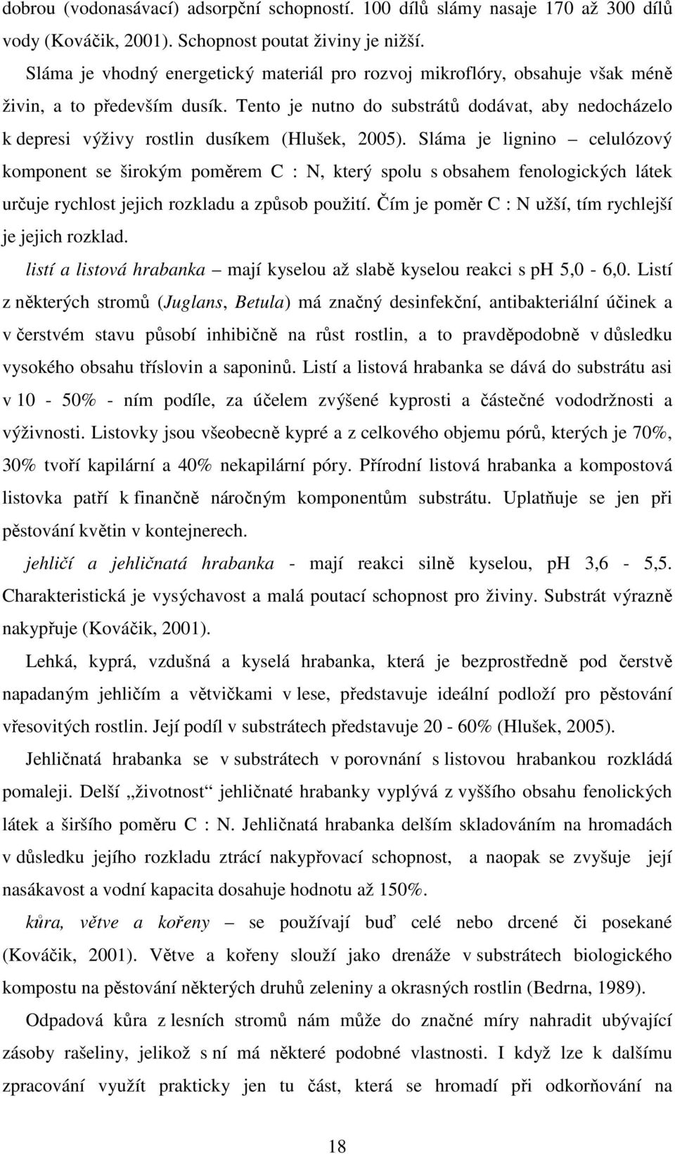 Tento je nutno do substrátů dodávat, aby nedocházelo k depresi výživy rostlin dusíkem (Hlušek, 2005).