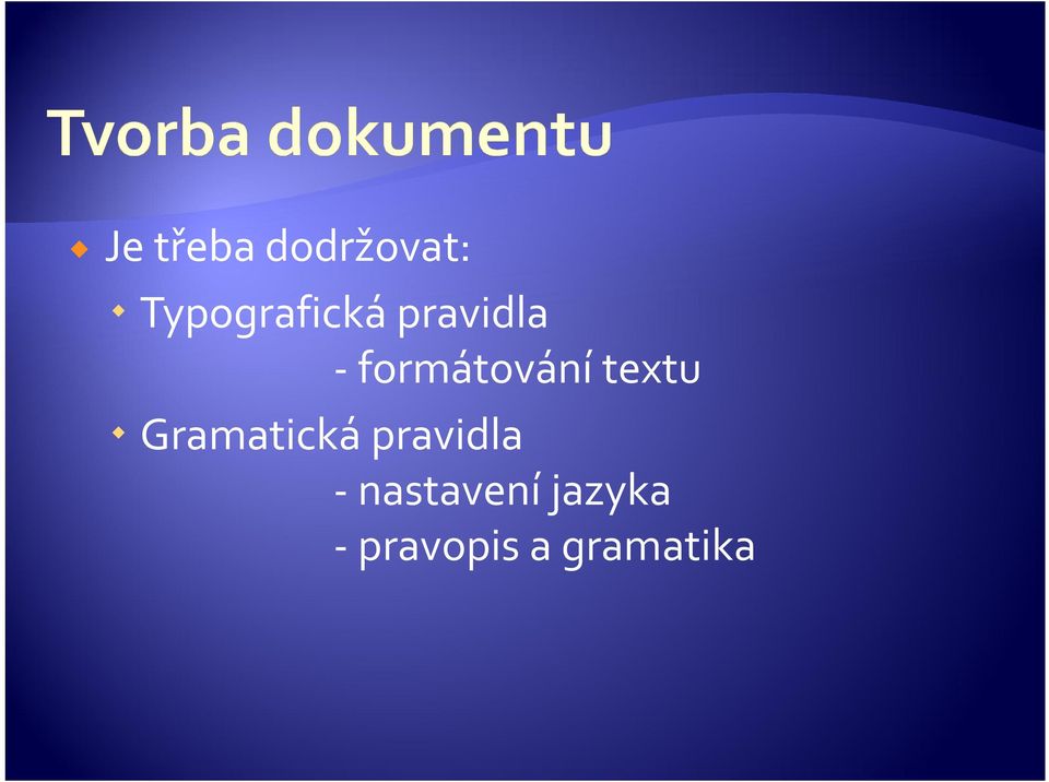 formátování textu Gramatická