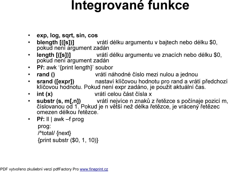 rand a vrátí předchozí klíčovou hodnotu. Pokud není expr zadáno, je použit aktuální čas.