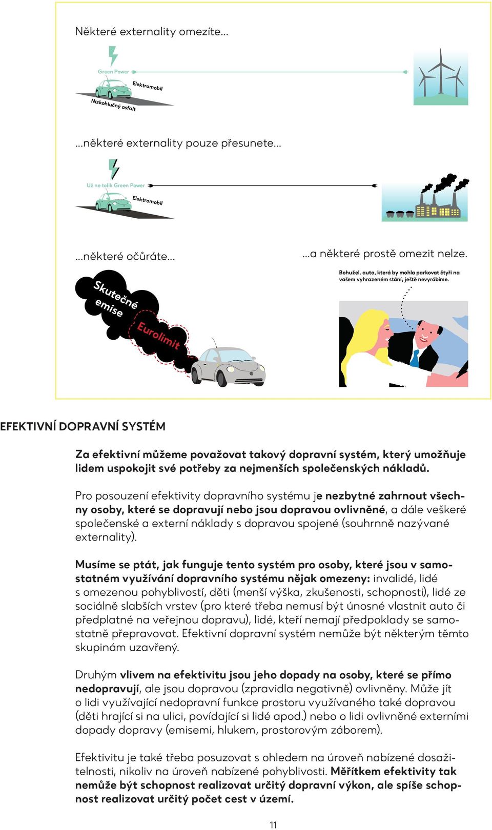 Eurolimit EFEKTIVNÍ DOPRAVNÍ SYSTÉM Za efektivní můžeme považovat takový dopravní systém, který umožňuje lidem uspokojit své potřeby za nejmenších společenských nákladů.