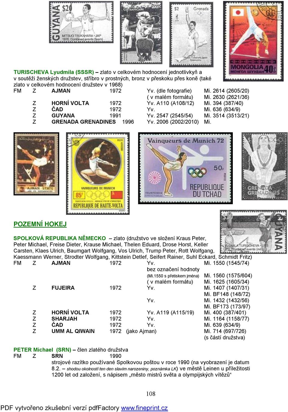 2547 (2545/54) Mi. 3514 (3513/21) Z GRENADA GRENADINES 1996 Yv. 2006 (2002/2010) Mi.