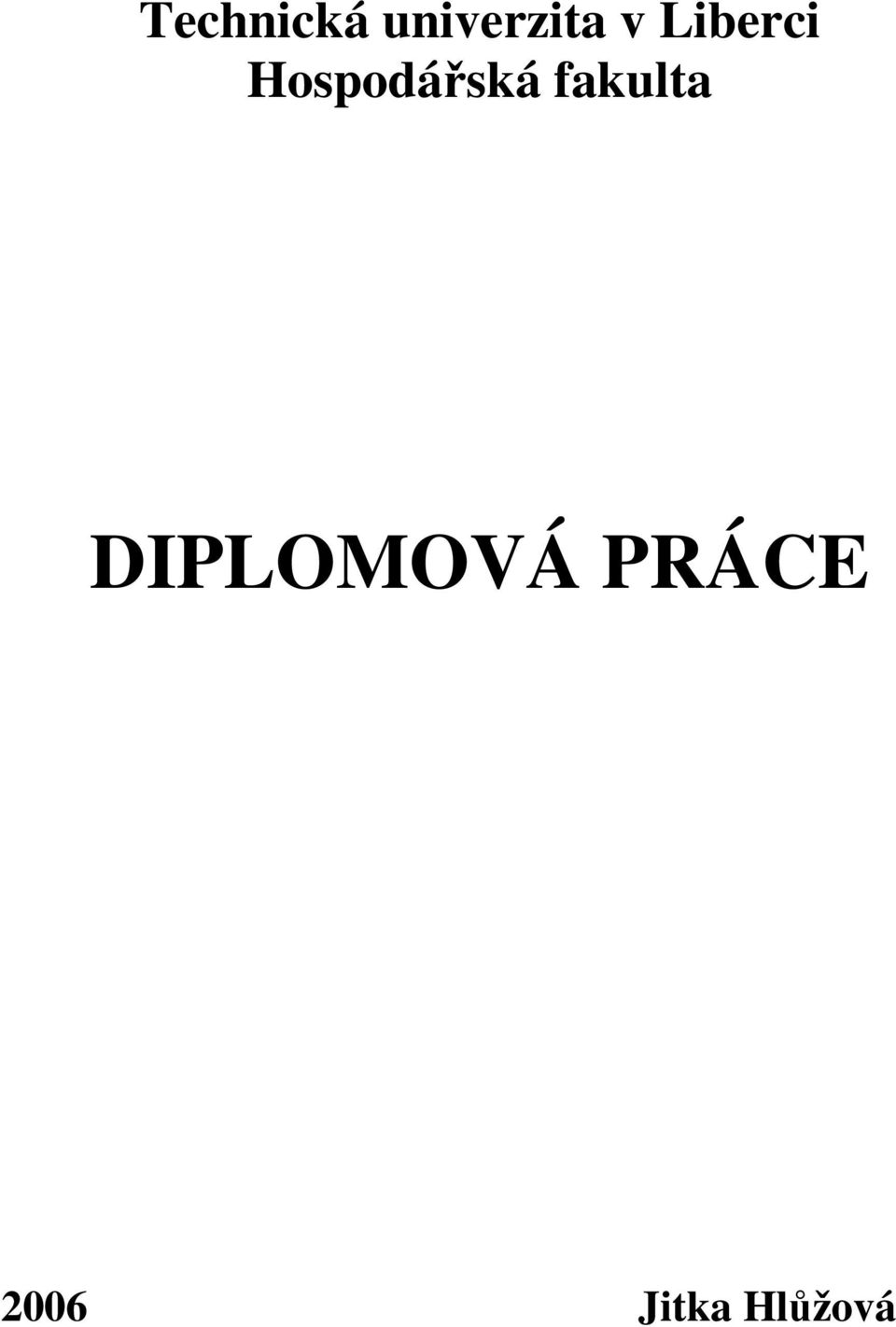 fakulta DIPLOMOVÁ