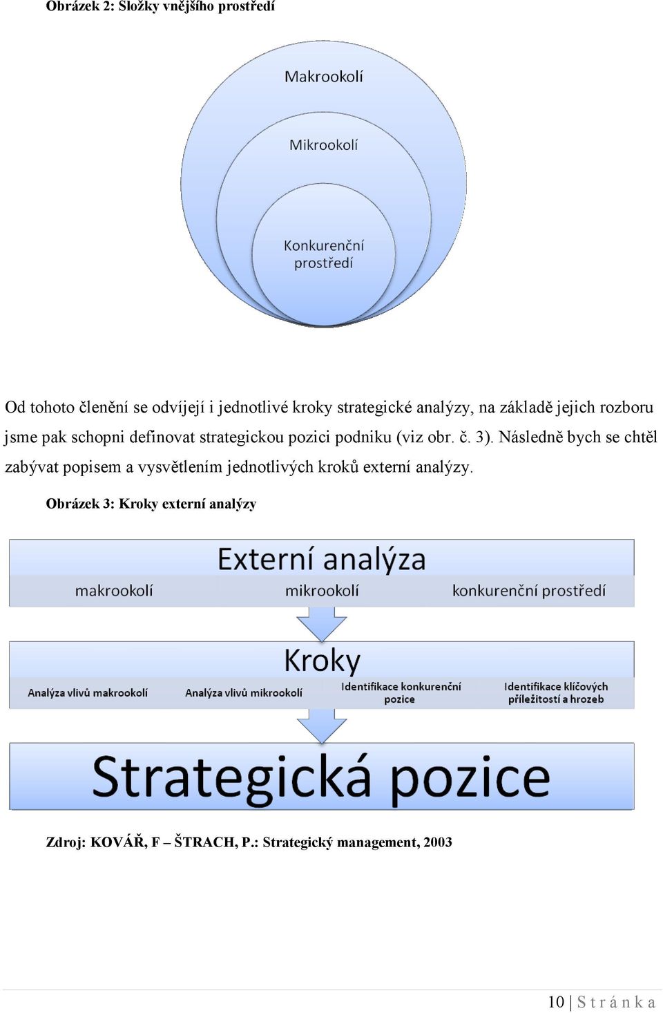 č. 3). Následně bych se chtěl zabývat popisem a vysvětlením jednotlivých kroků externí analýzy.