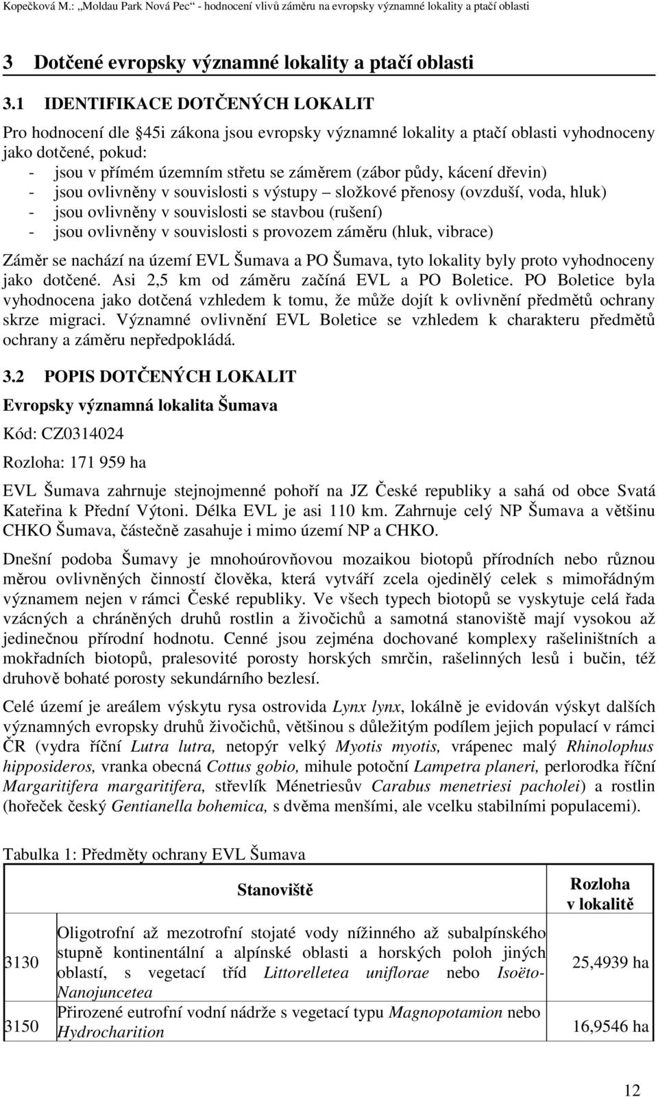 kácení dřevin) - jsou ovlivněny v souvislosti s výstupy složkové přenosy (ovzduší, voda, hluk) - jsou ovlivněny v souvislosti se stavbou (rušení) - jsou ovlivněny v souvislosti s provozem záměru