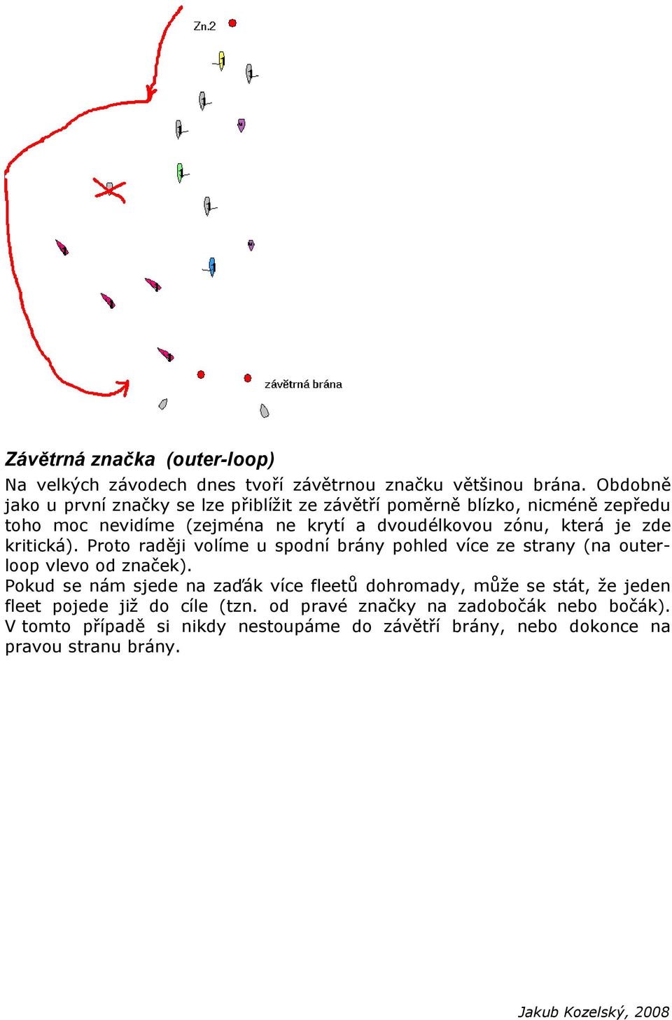 která je zde kritická). Proto raději volíme u spodní brány pohled více ze strany (na outerloop vlevo od značek).