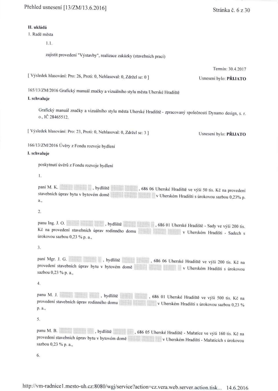 2017 Usnesení bylo: PŘIJATO 165/13/ZM/2016 Grafický manuál zna čky a vizuálního stylu m ěsta Uherské Hradišt ě I.