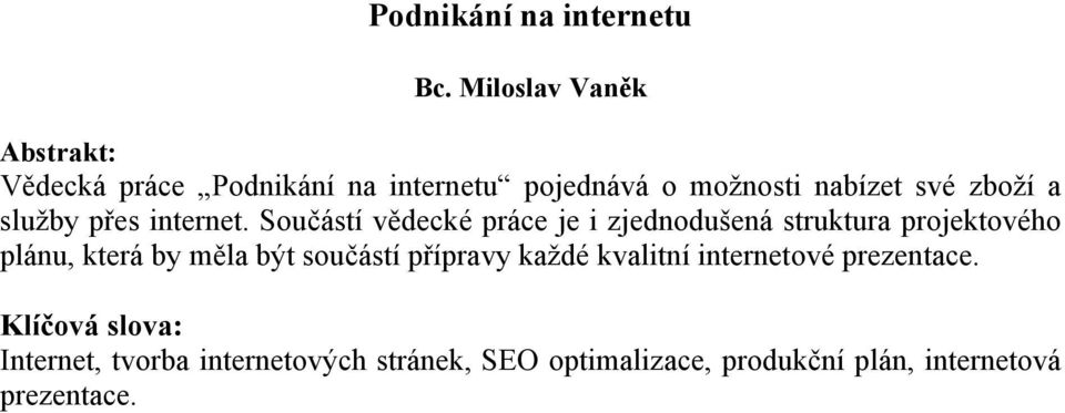 služby přes internet.