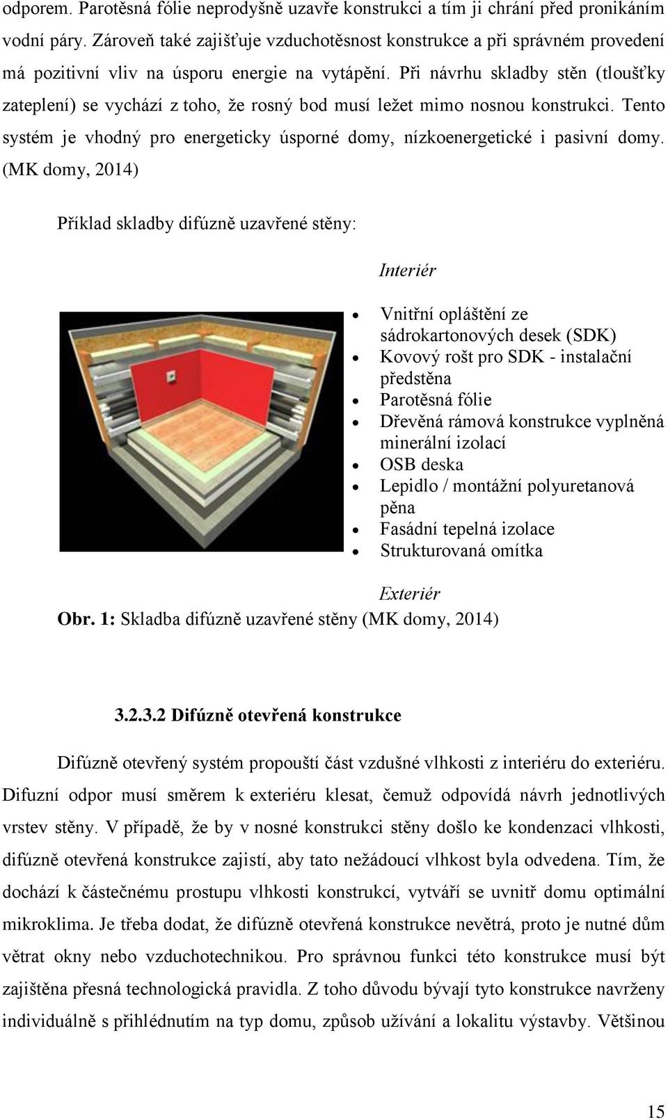 Při návrhu skladby stěn (tloušťky zateplení) se vychází z toho, že rosný bod musí ležet mimo nosnou konstrukci. Tento systém je vhodný pro energeticky úsporné domy, nízkoenergetické i pasivní domy.