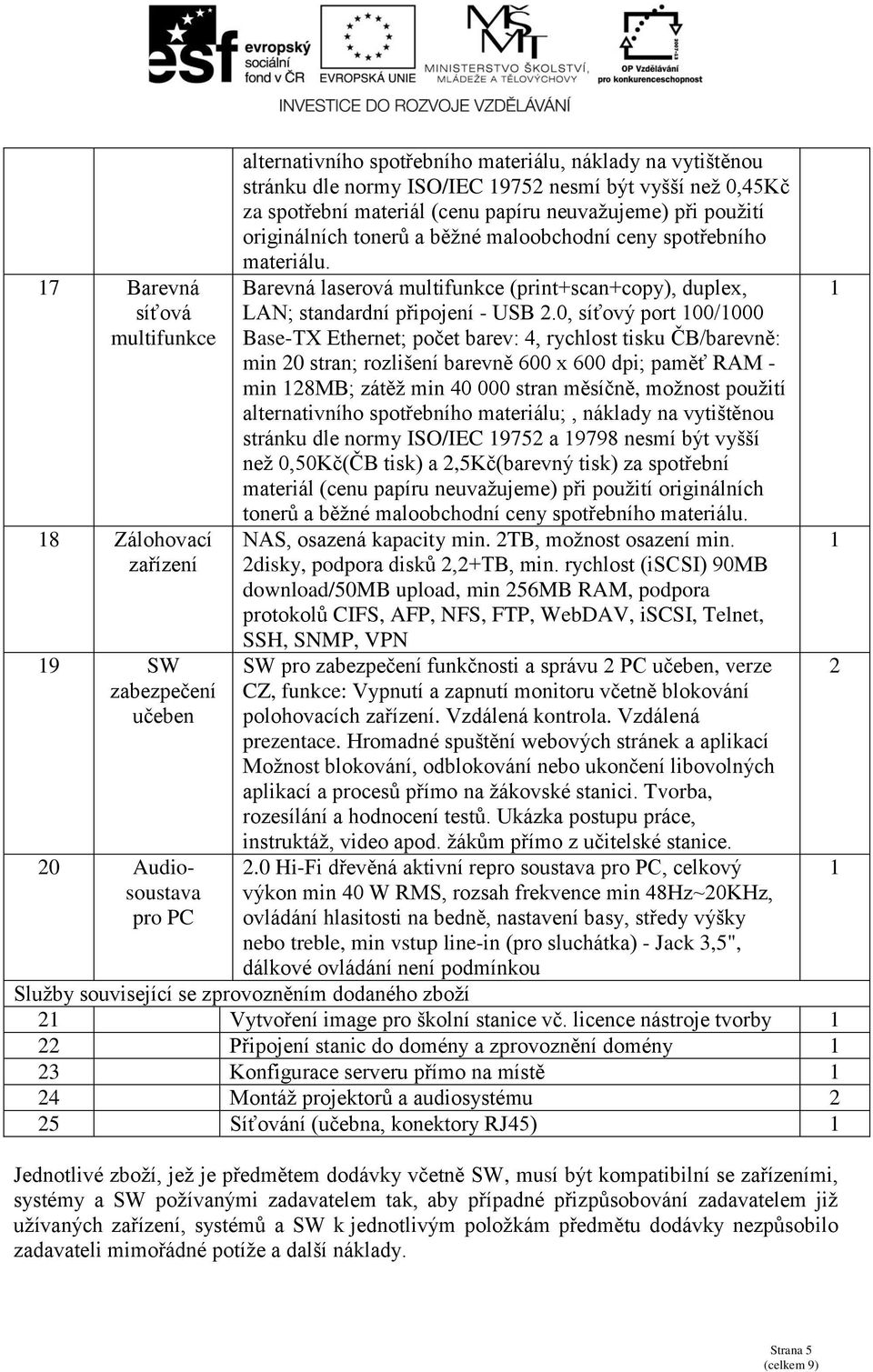 Barevná laserová multifunkce (print+scan+copy), duplex, LAN; standardní připojení - USB 2.