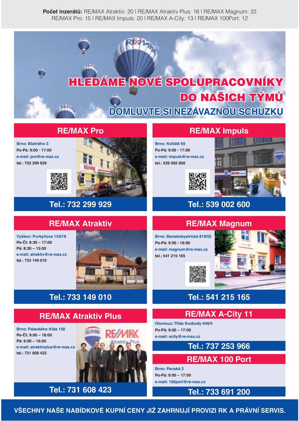 cz tel.: 733 149 010 Tel.: 732 299 929 Brno: Banskobystrická 819/52 Po-Pá: 9:00-18:00 e-mail: magnum@re-max.cz tel.: 541 215 165 Tel.: 539 002 600 RE/MAX Magnum Tel.