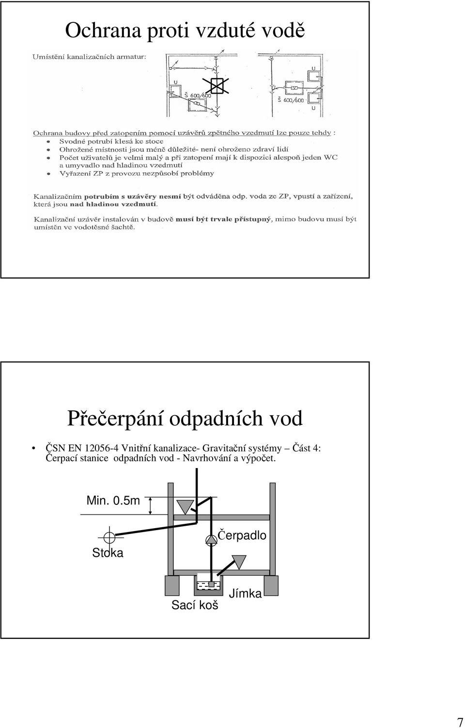 systémy Část 4: Čerpací stanice odpadních vod -