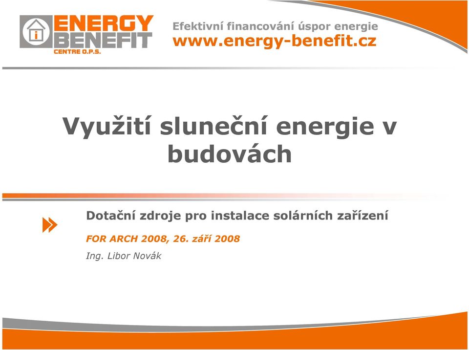 cz Využití sluneční energie v budovách Dotační