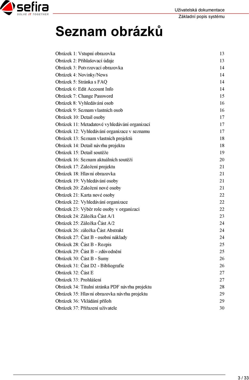 vyhledávání organizací 17 Obrázek 12: Vyhledávání organizace v seznamu 17 Obrázek 13: Seznam vlastních projektů 18 Obrázek 14: Detail návrhu projektu 18 Obrázek 15: Detail soutěže 19 Obrázek 16: