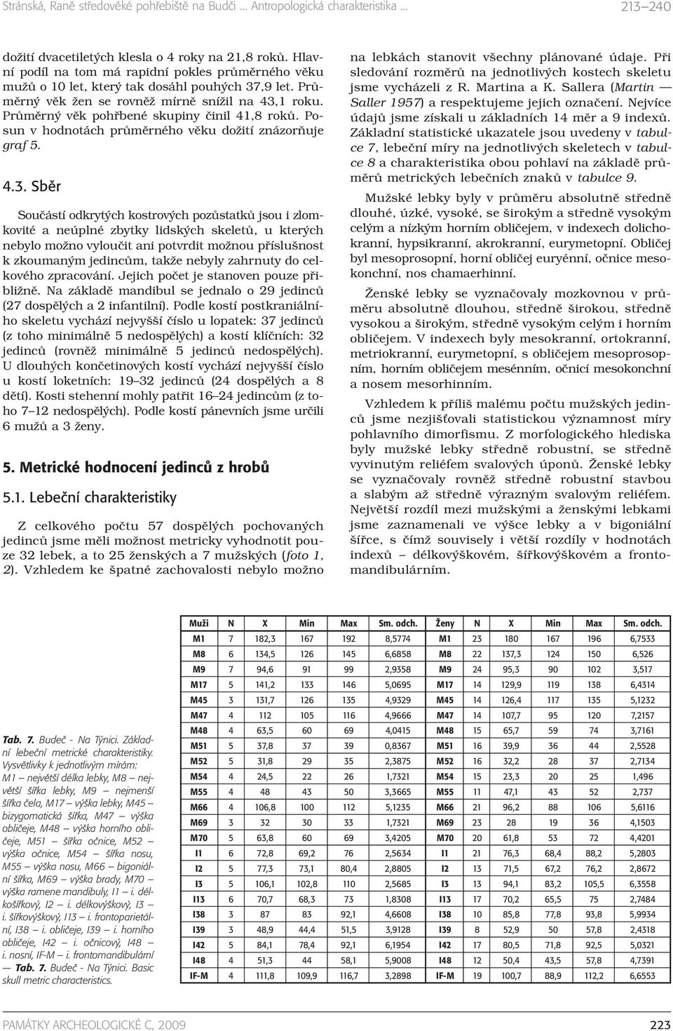 1 roku. Průměrný věk pohřbené skupiny činil 41,8 roků. Posun v hodnotách průměrného věku dožití znázorňuje graf 5. 4.3.