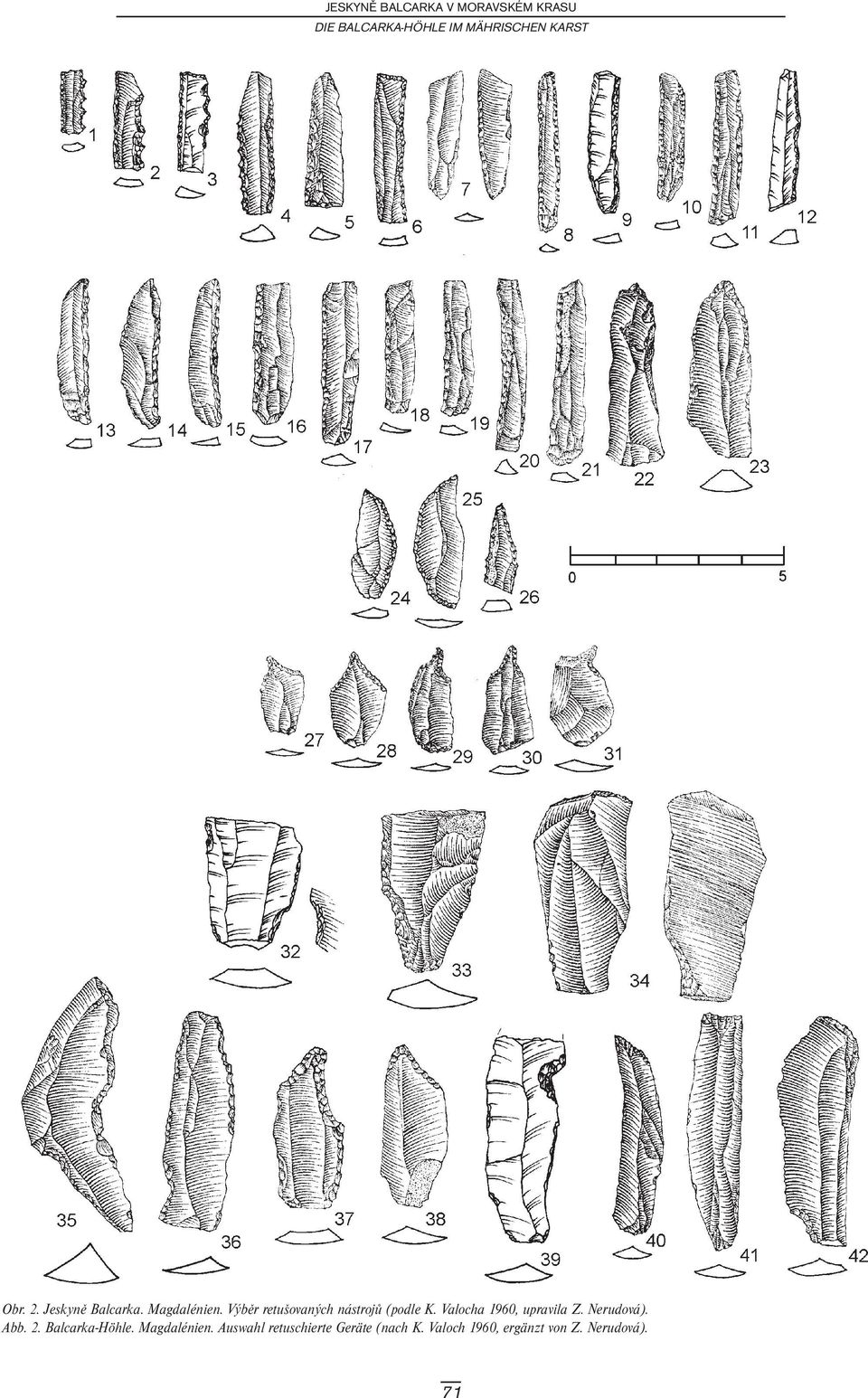 Valocha 1960, upravila Z. Nerudová). Abb. 2. Balcarka-Höhle. Magdalénien.