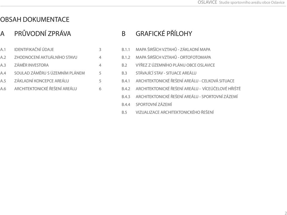 1 MAPA ŠIRŠÍCH VZTAHŮ - ZÁKLADNÍ MAPA B.1.2 MAPA ŠIRŠÍCH VZTAHŮ - ORTOFOTOMAPA B.2 VÝŘEZ Z ÚZEMNÍHO PLÁNU OBCE OSLAVICE B.3 STÁVAJÍCÍ STAV - SITUACE AREÁLU B.4.