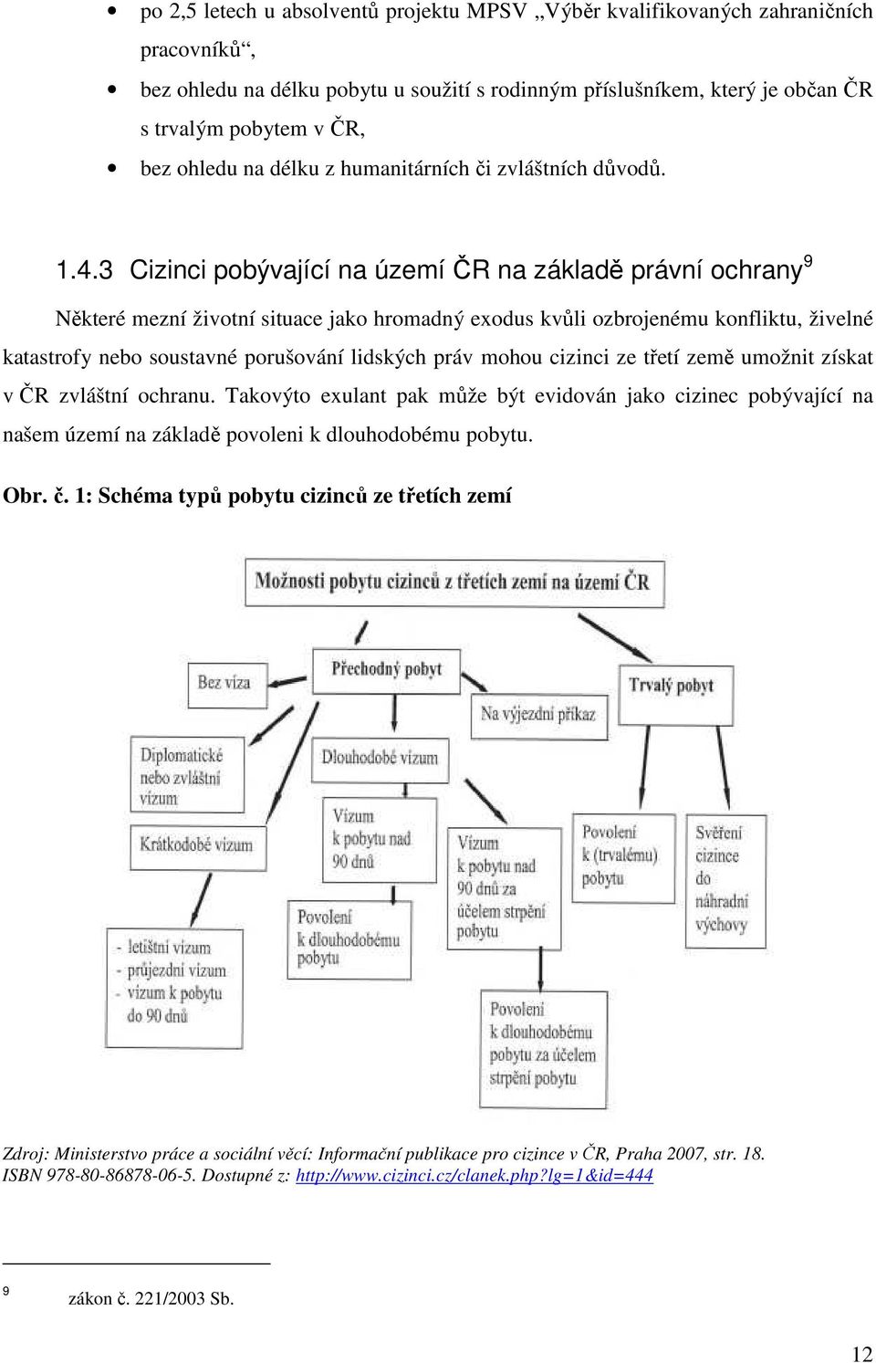 3 Cizinci pobývající na území ČR na základě právní ochrany 9 Některé mezní životní situace jako hromadný exodus kvůli ozbrojenému konfliktu, živelné katastrofy nebo soustavné porušování lidských práv