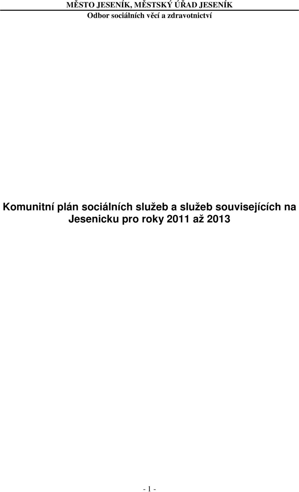 plán sociálních služeb a služeb