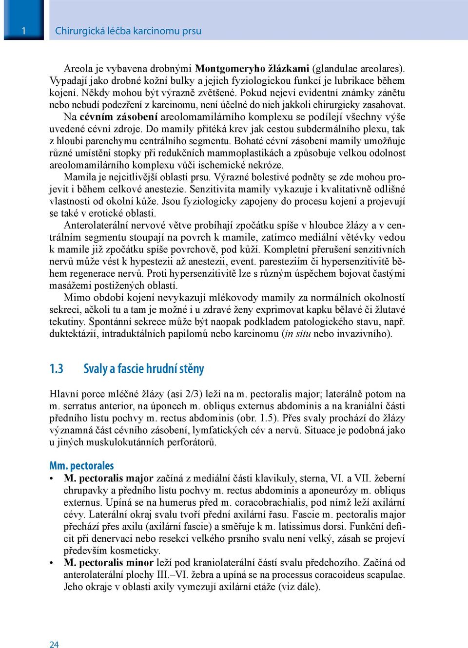 Na cévním zásobení areolomamilárního komplexu se podílejí všechny výše uvedené cévní zdroje. Do mamily přitéká krev jak cestou subdermálního plexu, tak z hloubi parenchymu centrálního segmentu.