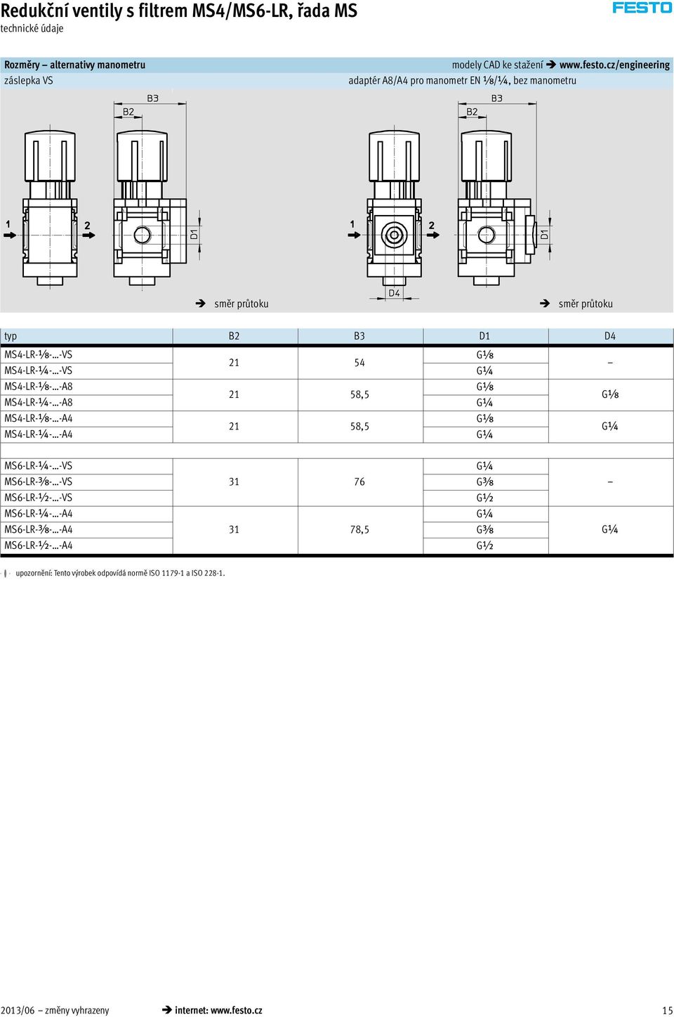 MS4-LR-x- -A8 MS4-LR-¼- -A8 21 58,5 Gx G¼ Gx MS4-LR-x- -A4 MS4-LR-¼- -A4 21 58,5 Gx G¼ G¼ MS6-LR-¼- -VS G¼ MS6-LR-y- -VS 31 76 Gy MS6-LR-½- -VS G½