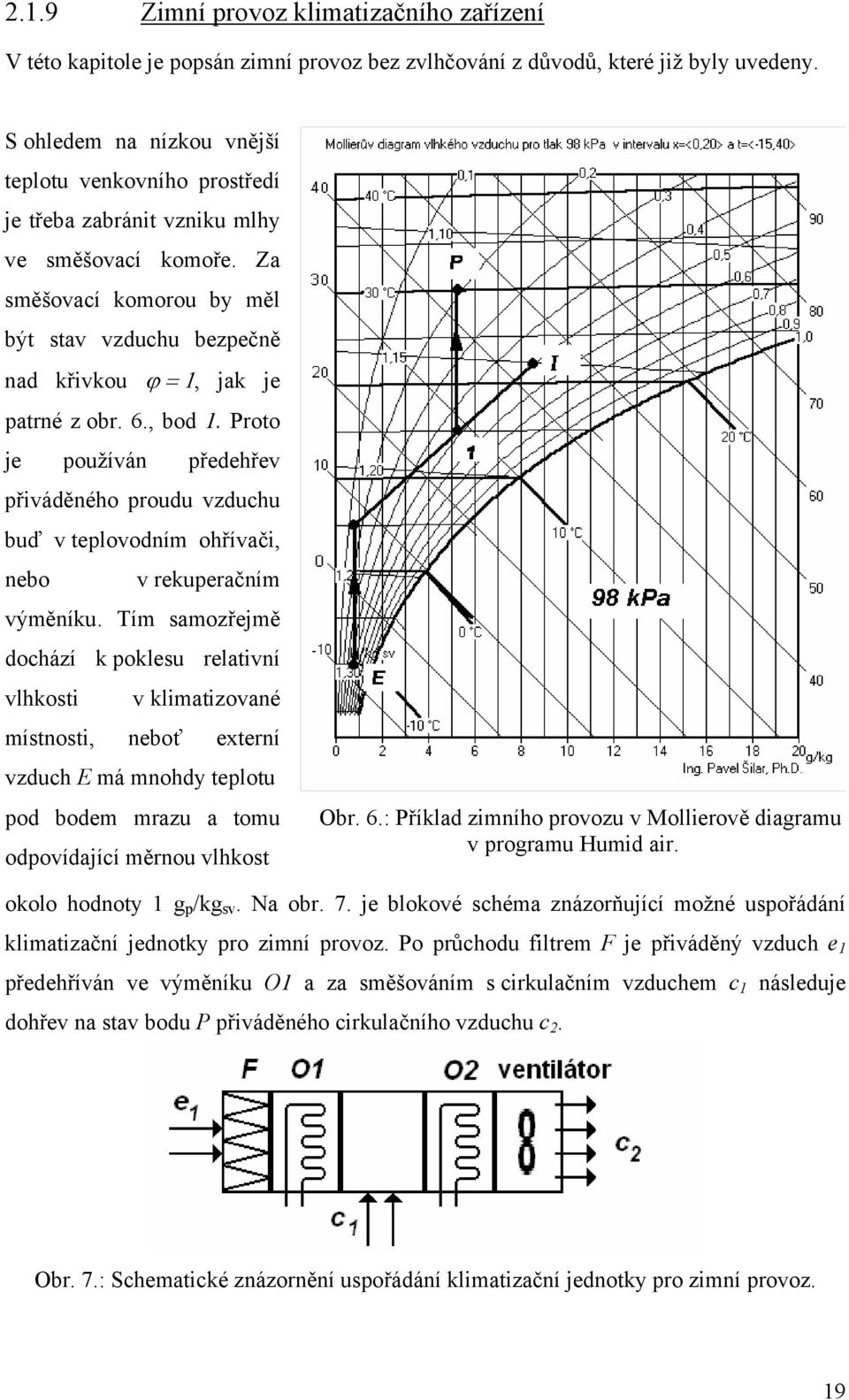 6., bod 1. Proto je používán předehřev přiváděného proudu vzduchu buď v teplovodním ohřívači, nebo v rekuperačním výměníku.