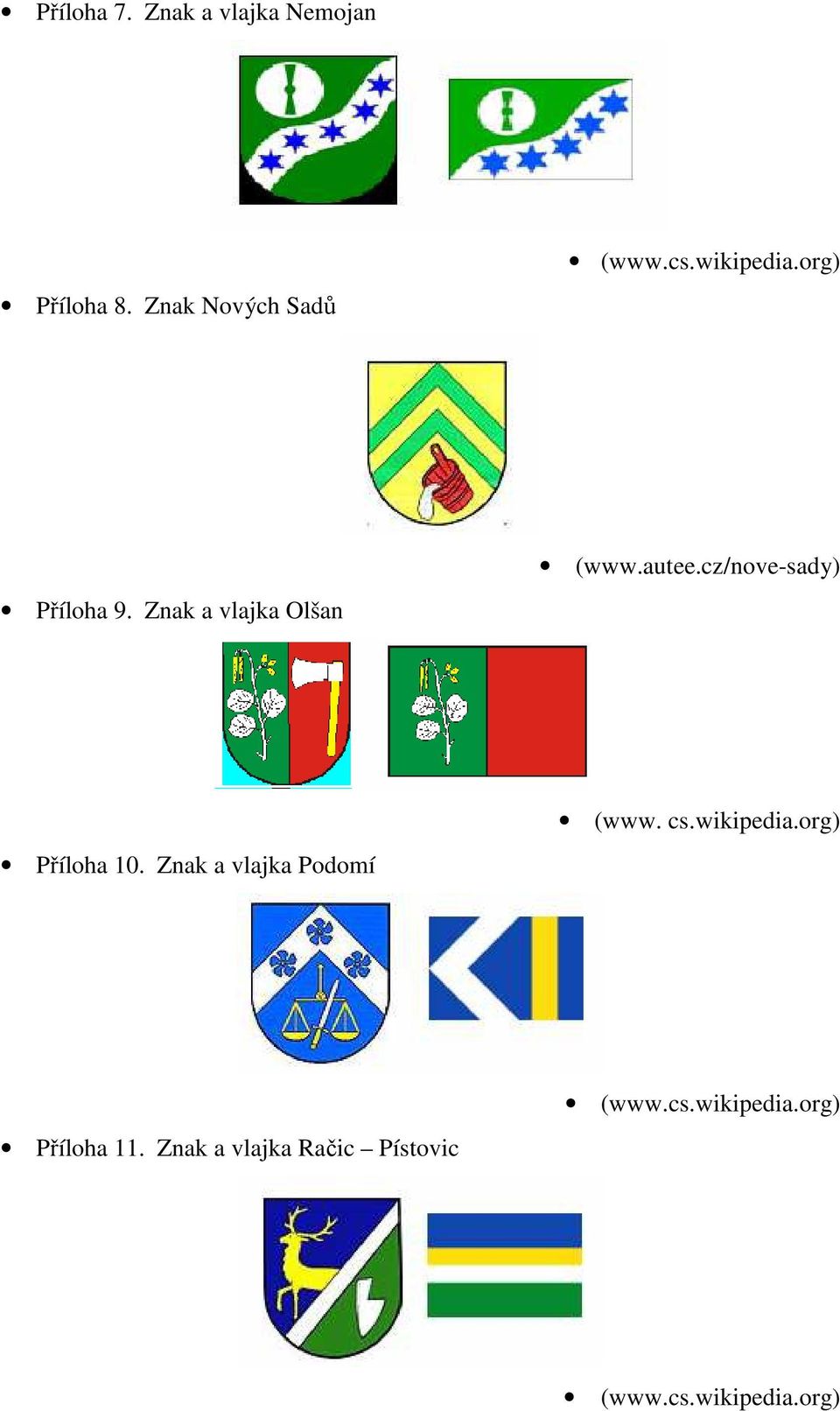 cz/nove-sady) Příloha 10. Znak a vlajka Podomí (www. cs.wikipedia.