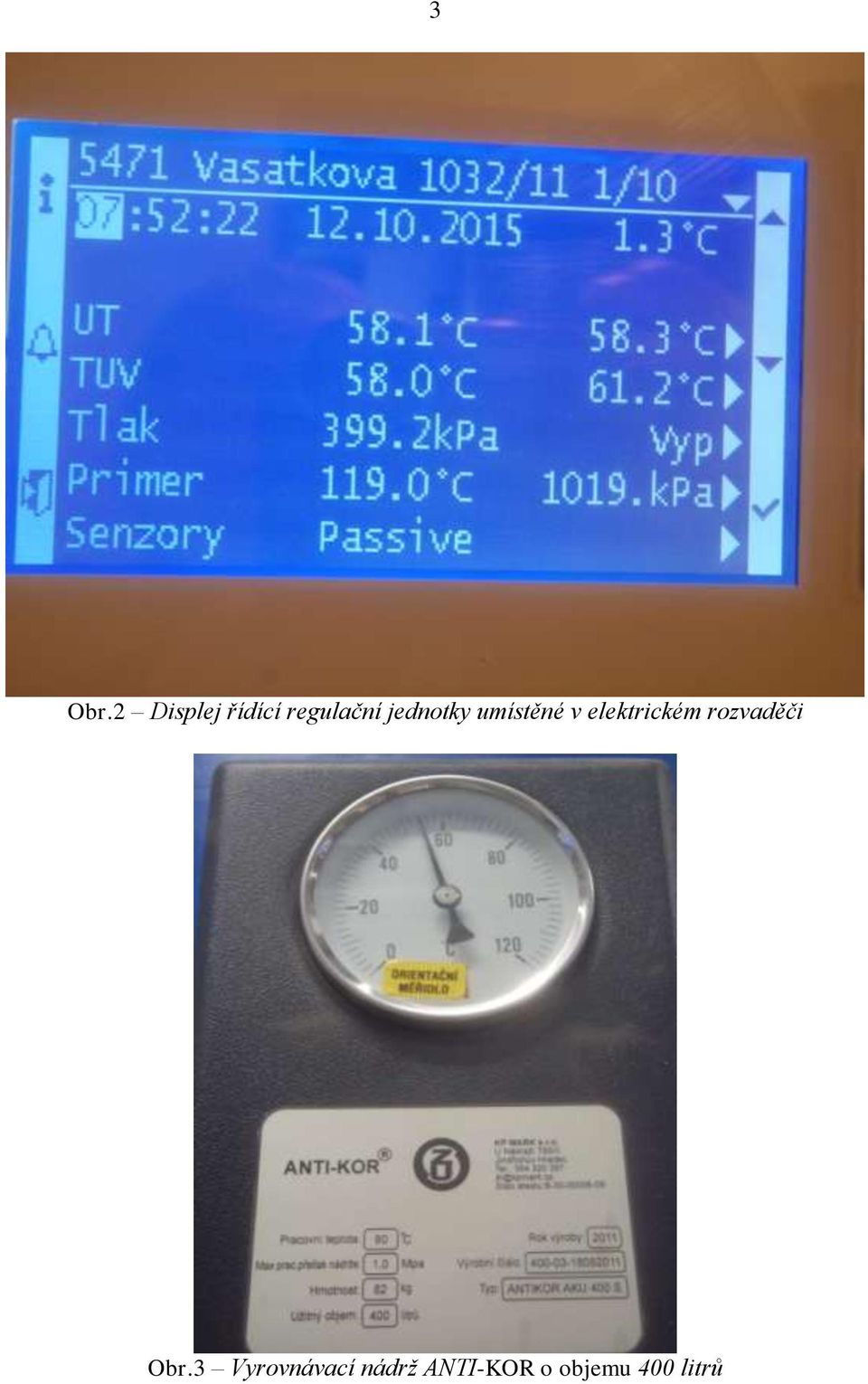 jednotky umístěné v elektrickém