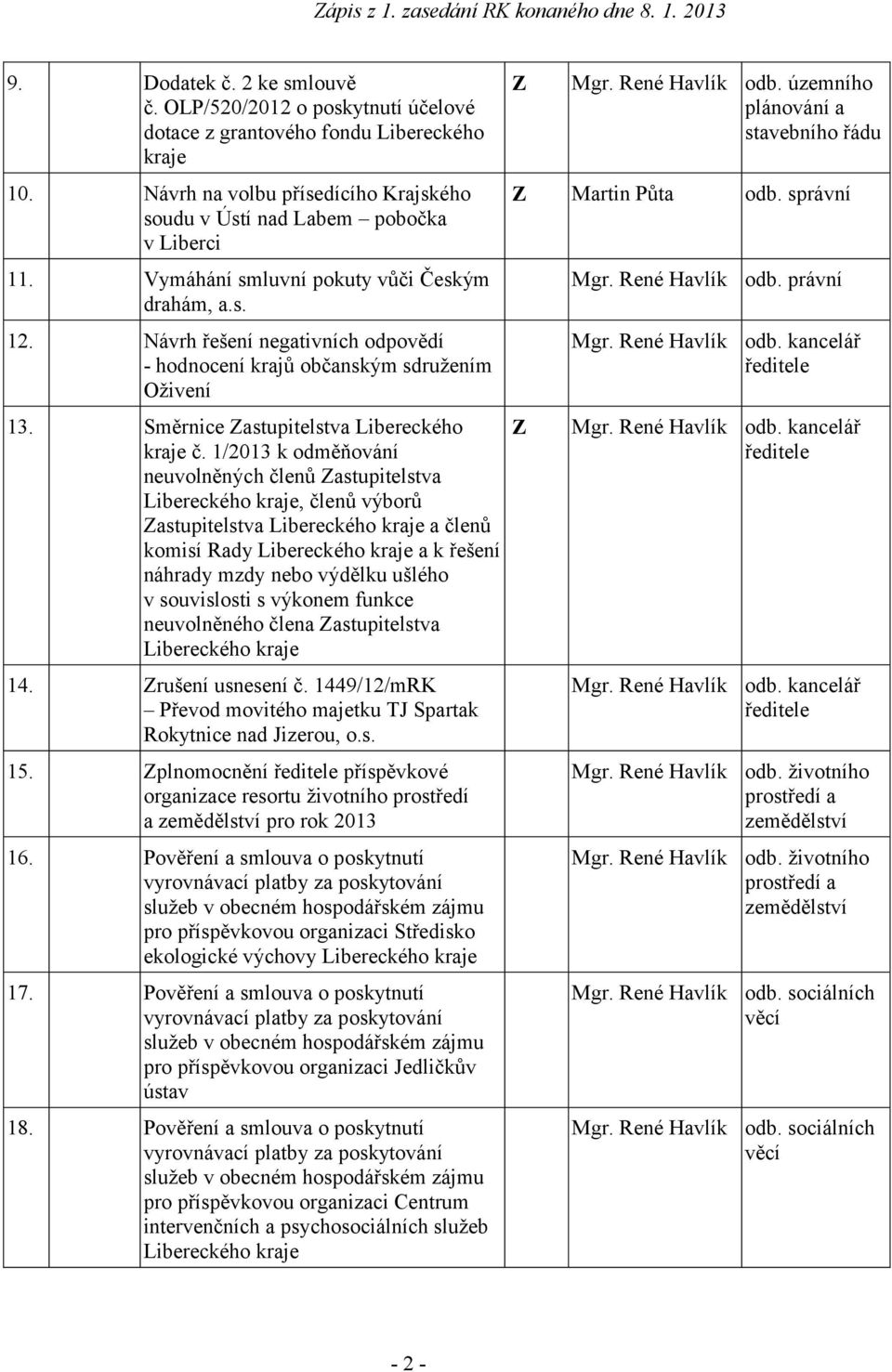 1/2013 k odměňování neuvolněných členů Zastupitelstva Libereckého kraje, členů výborů Zastupitelstva Libereckého kraje a členů komisí Rady Libereckého kraje a k řešení náhrady mzdy nebo výdělku