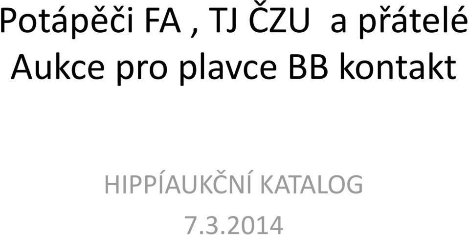 plavce BB kontakt