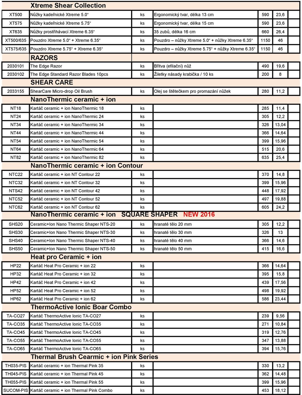 0 + nůžky Xtreme 6.35 1150 46 XT575/635 Pouzdro Xtreme 5.75 + Xtreme 6.35 ks Pouzdro nůžky Xtreme 5.75 + nůžky Xtreme 6.