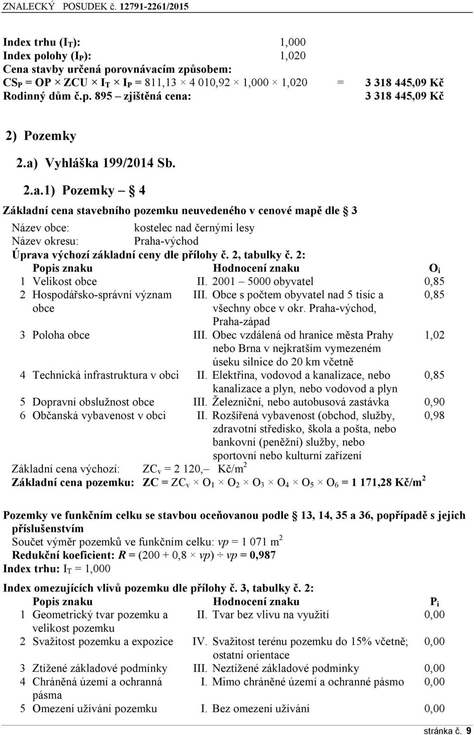 2, tabulky č. 2: Popis znaku Hodnocení znaku O i 1 Velikost obce II. 2001 5000 obyvatel 0,85 2 Hospodářsko-správní význam III. Obce s počtem obyvatel nad 5 tisíc a 0,85 obce všechny obce v okr.