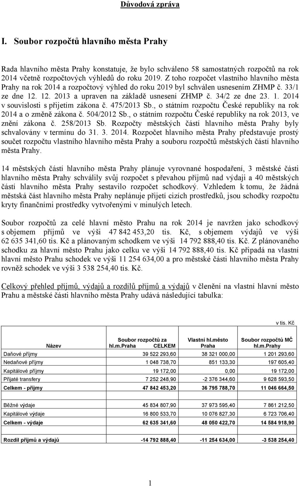 34/2 ze dne 23. 1. 2014 v souvislosti s přijetím zákona č. 475/2013 Sb., o státním rozpočtu České republiky na rok 2014 a o změně zákona č. 504/2012 Sb.