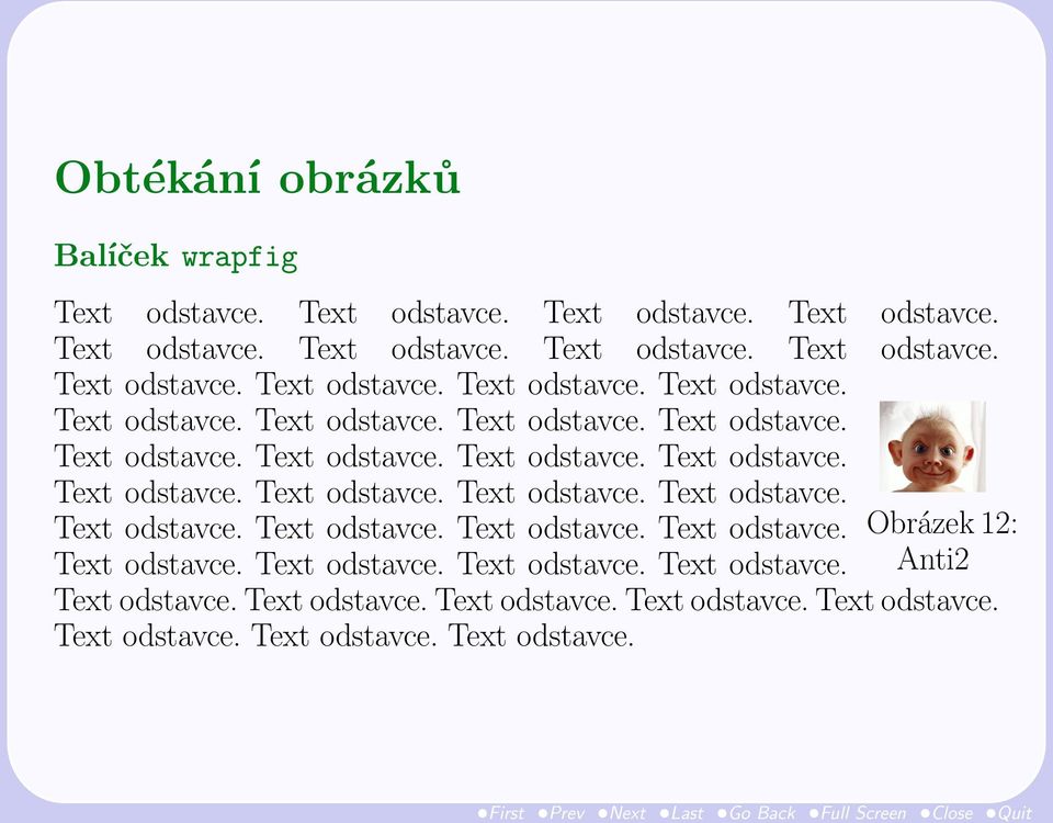 Text odstavce.