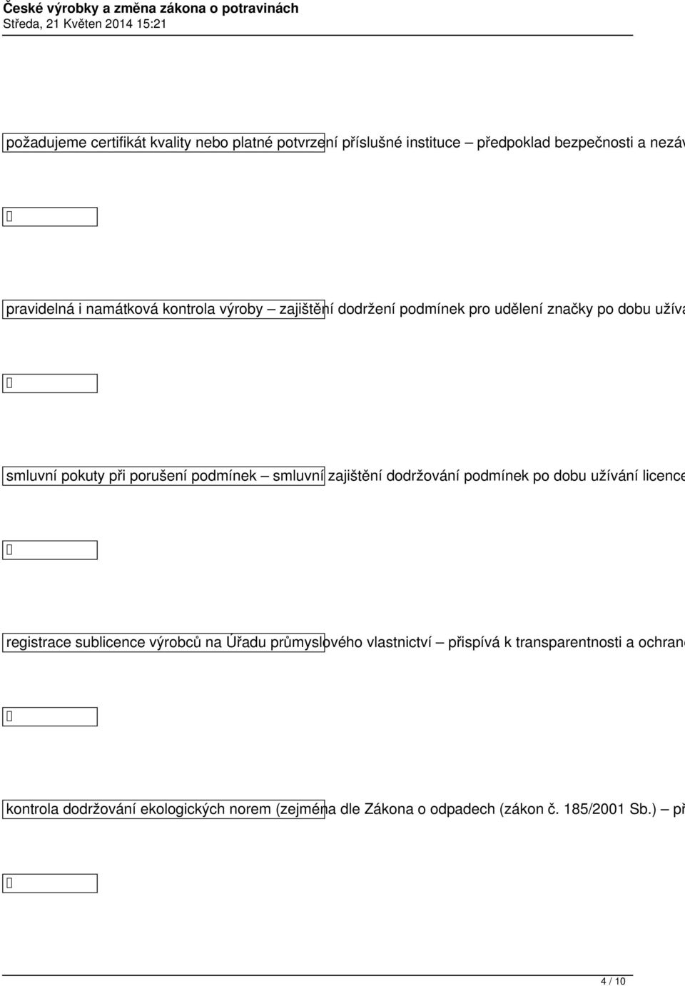 zajištění dodržování podmínek po dobu užívání licence registrace sublicence výrobců na Úřadu průmyslového vlastnictví přispívá