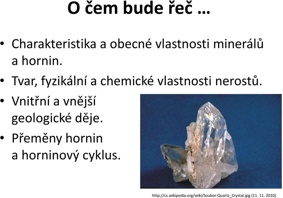 Vnitřní a vnější geologické děje.