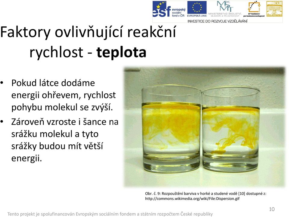 Zároveň vzroste i šance na srážku molekul a tyto srážky budou mít větší energii.