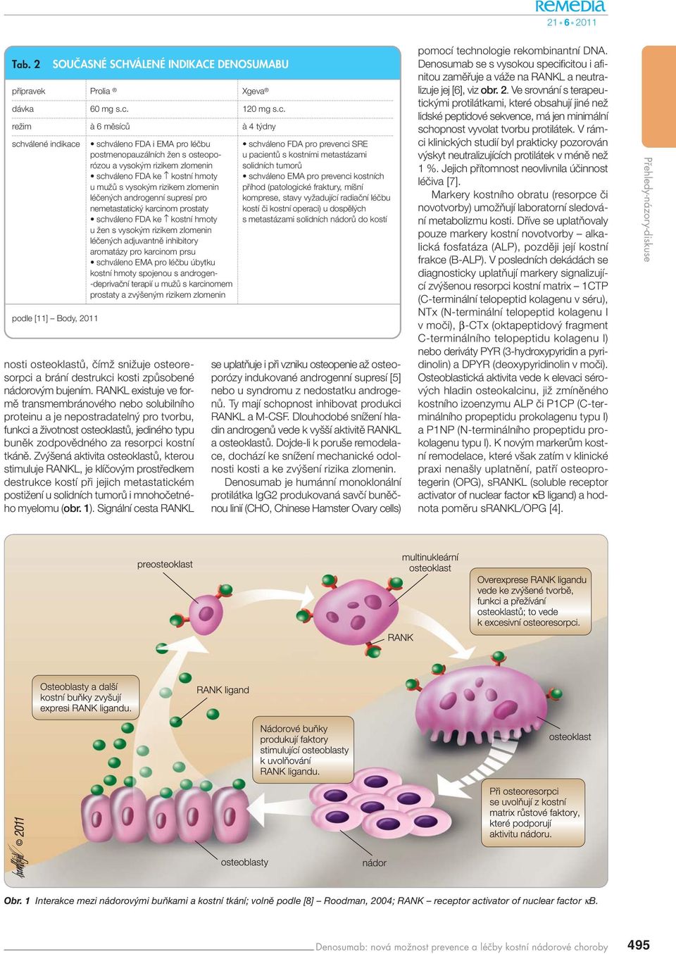 reïim à 6 mûsícû à 4 t dny schválené indikace schváleno FDA i EMA pro léãbu schváleno FDA pro prevenci SRE postmenopauzálních Ïen s osteopo- u pacientû s kostními metastázami rózou a vysok m rizikem