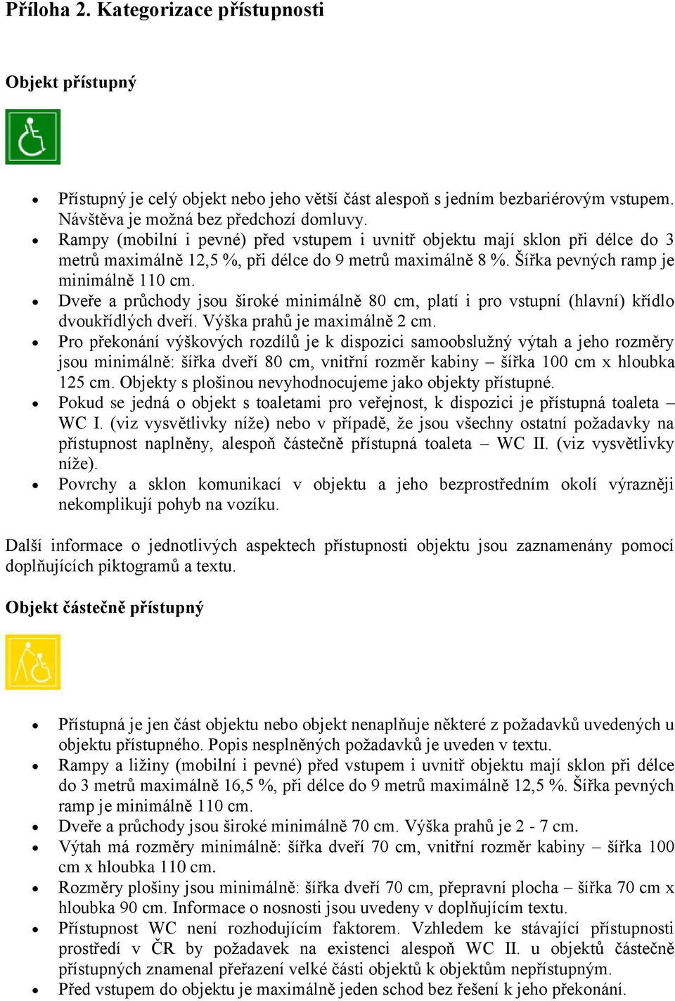 Dveře a průchody jsou široké minimálně 80 cm, platí i pro vstupní (hlavní) křídlo dvoukřídlých dveří. Výška prahů je maximálně 2 cm.