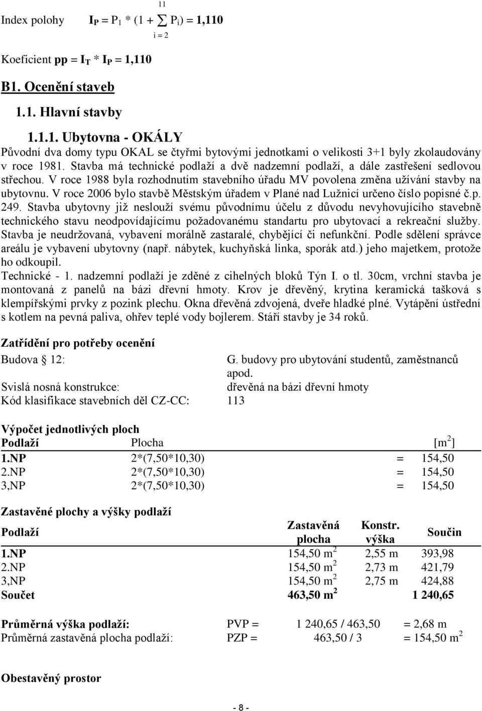 V roce 2006 bylo stavbě Městským úřadem v Plané nad Lužnicí určeno číslo popisné č.p. 249.