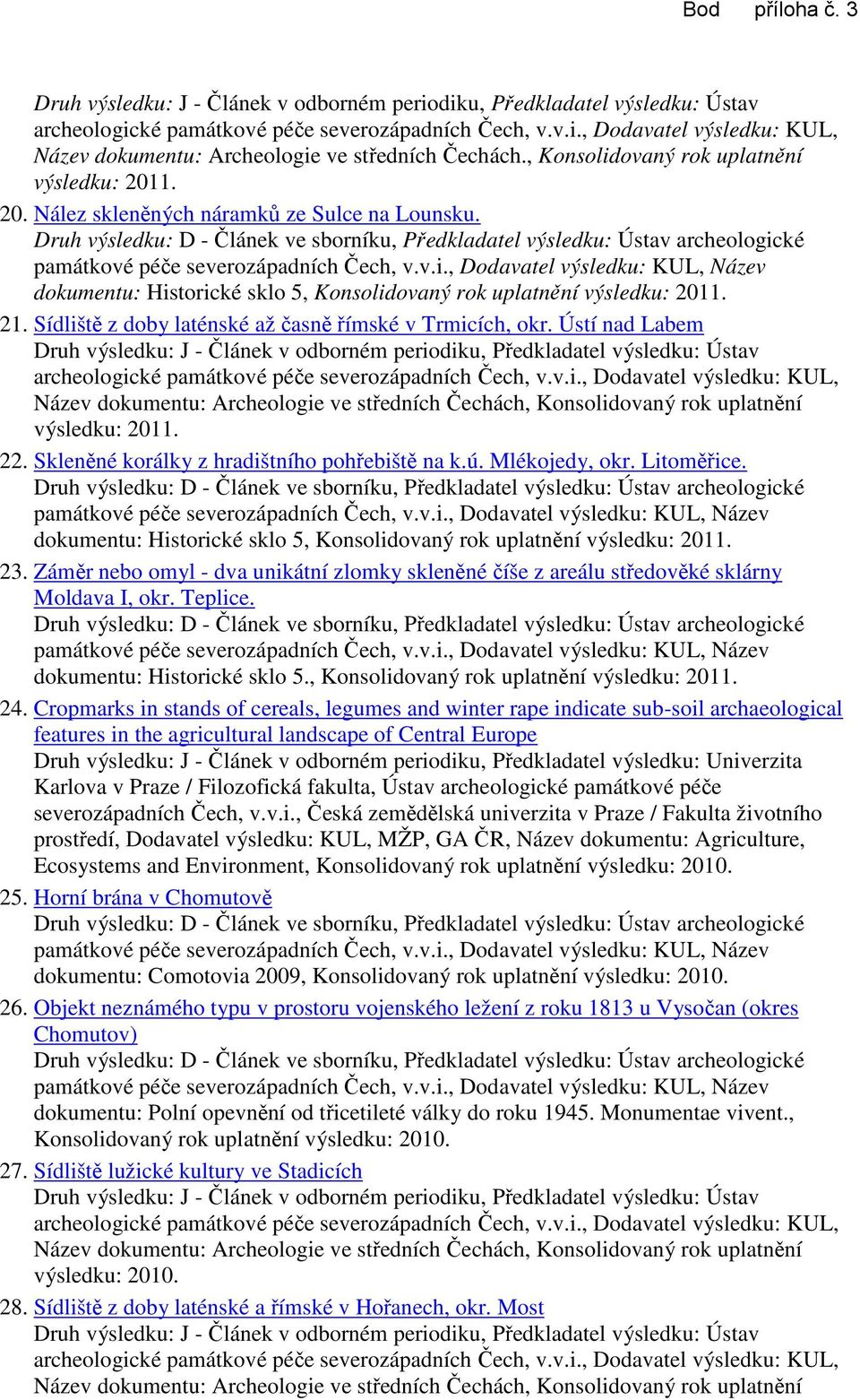 Záměr nebo omyl - dva unikátní zlomky skleněné číše z areálu středověké sklárny Moldava I, okr. Teplice. dokumentu: Historické sklo 5., Konsolidovaný rok uplatnění 24.