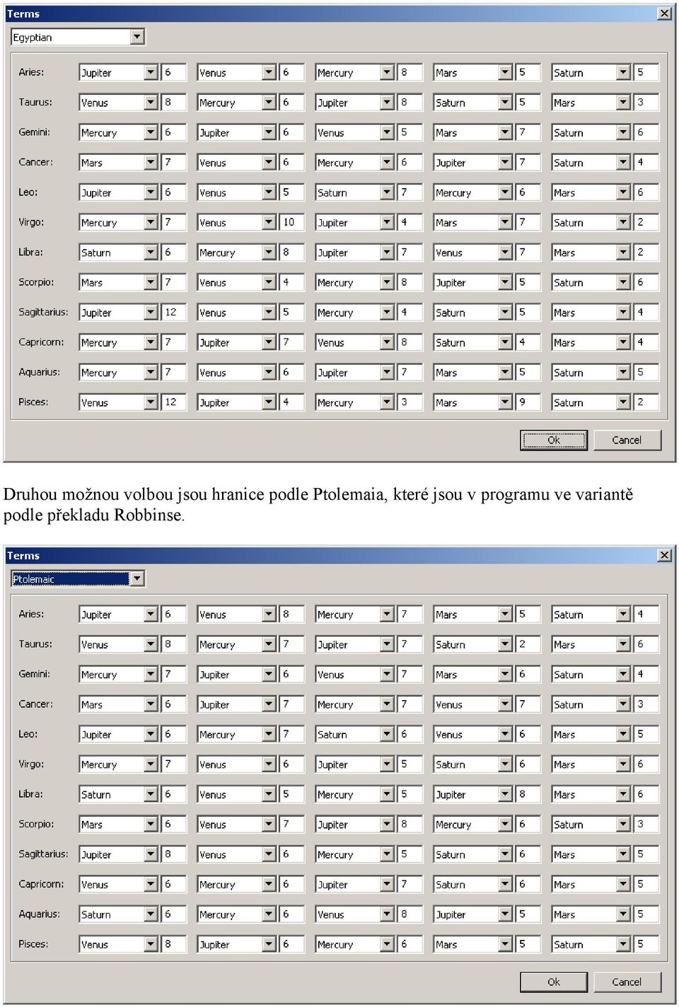 které jsou v programu ve