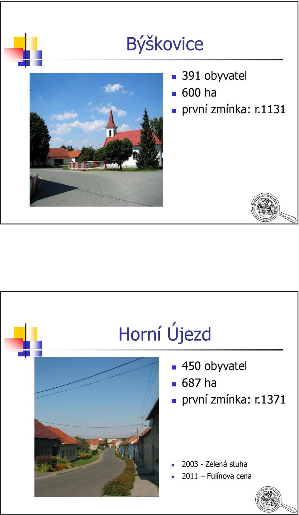 1131 Horní Újezd 450 obyvatel 687