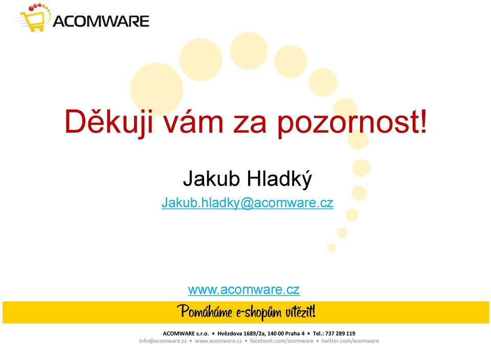 : 737 289 119 info@acomware.cz www.acomware.cz facebook.