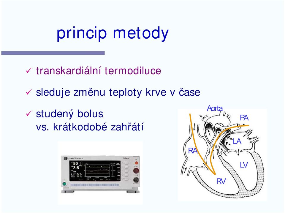 krve v čase studený bolus vs.