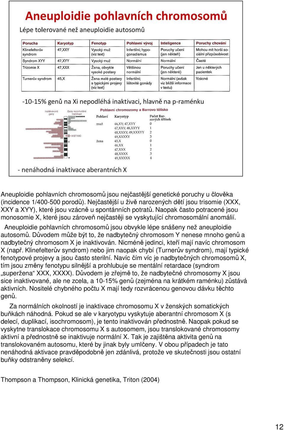 Naopak často potracené jsou monosomie X, které jsou zároveň nejčastěji se vyskytující chromosomální anomálií. Aneuploidie pohlavních chromosomů jsou obvykle lépe snášeny než aneuploidie autosomů.