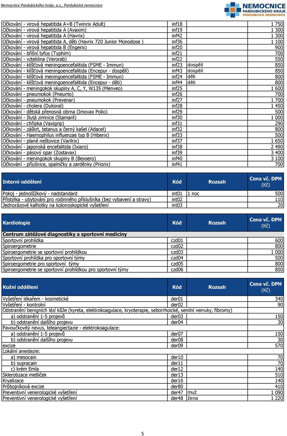 klíšťová meningoencefalitida (FSME - Immun) inf23 dospělí 850 Očkování - klíšťová meningoencefalitida (Encepur - dospělí) inf43 dospělí 850 Očkování - klíšťová meningoencefalitida (FSME - Immun)