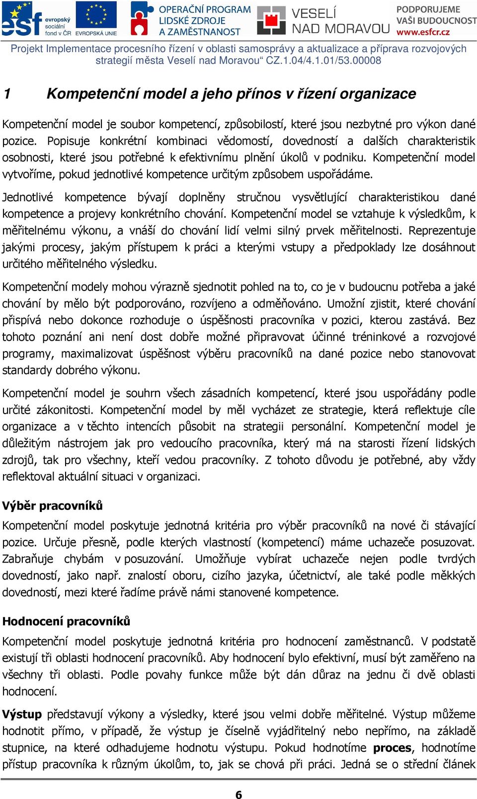 Popisuje konkrétní kombinaci vědomostí, dovedností a dalších charakteristik osobnosti, které jsou potřebné k efektivnímu plnění úkolů v podniku.