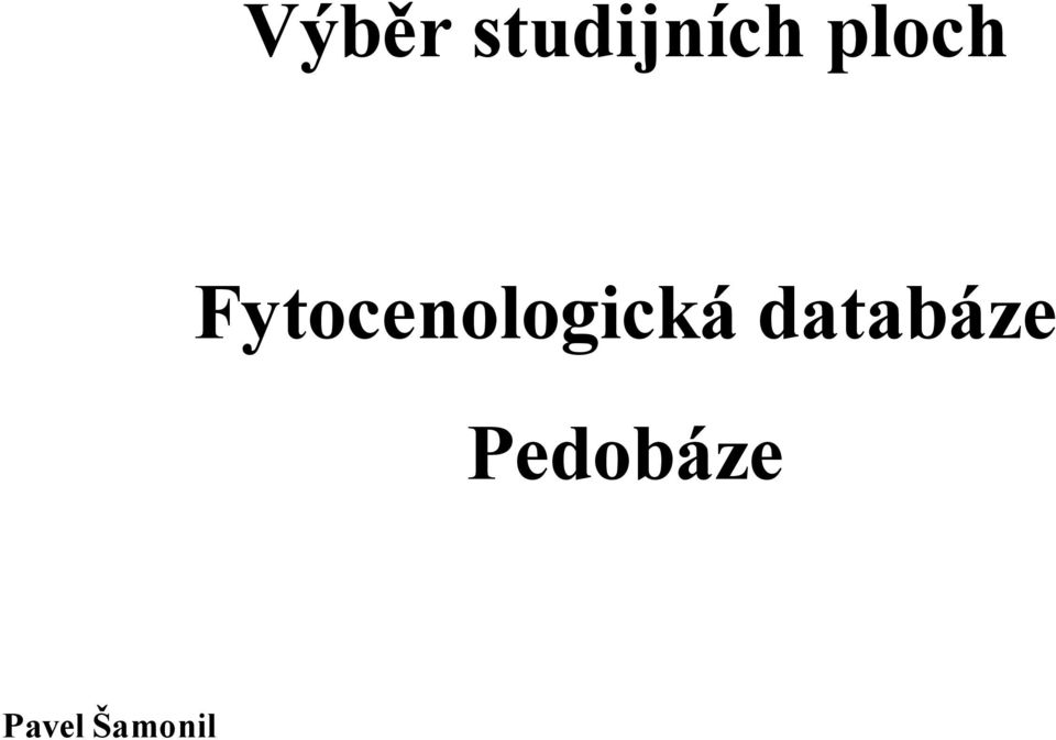 Fytocenologická